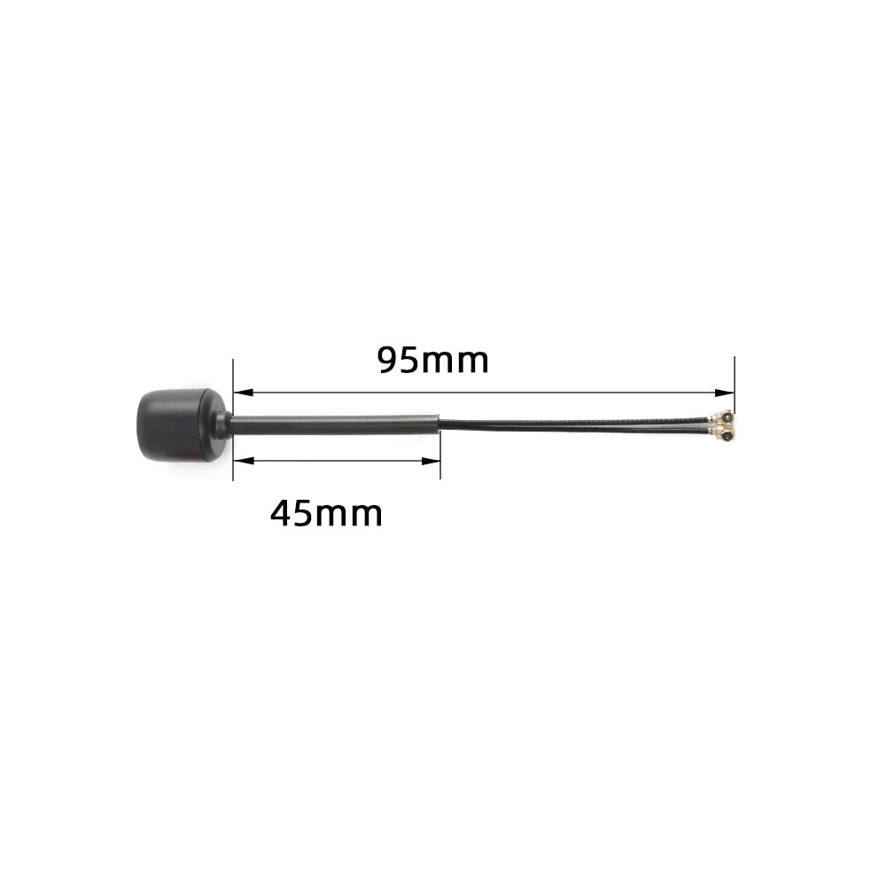 FlyFishRC Dual-Band 145mm Antenna For DJI Air Unit O3 (Black)