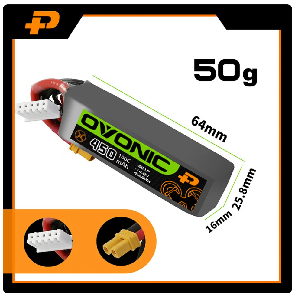 Ovonic 100C 4S 450mAh LiPo Battery